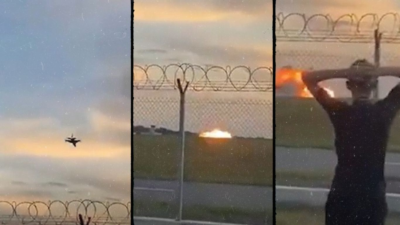 Piloto morre após queda de caça F-16 durante show aéreo