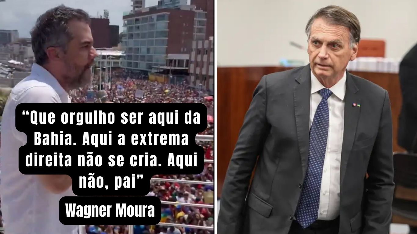 “Que orgulho ser daqui da Bahia. Aqui a extrema-direita não se cria. Aqui não, pai”, disse Wagner Moura em ato contra PEC da Blindagem e Anistia