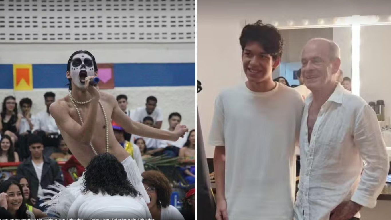 Aluno que viralizou encontra Ney Matogrosso em show na Bahia e cantor manda mensagem emocionante ao jovem, veja