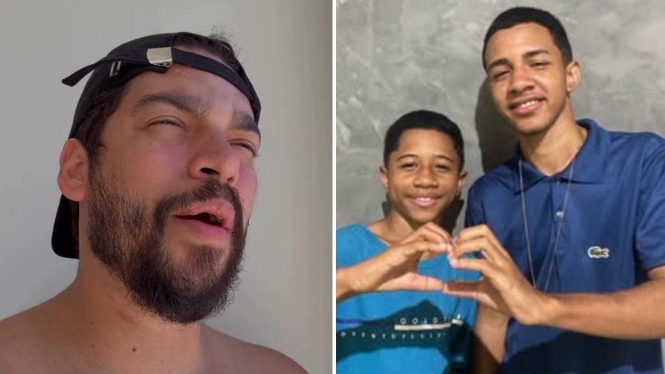 Cantor Devinho Novaes se emociona com a partida precoce da jovem dupla Samuel e Mateus